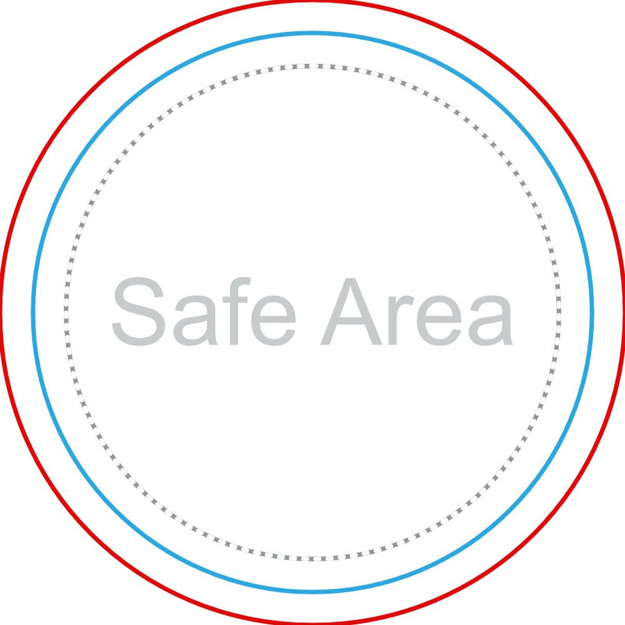 Template preview – 1" x 1" - Circle Stickers