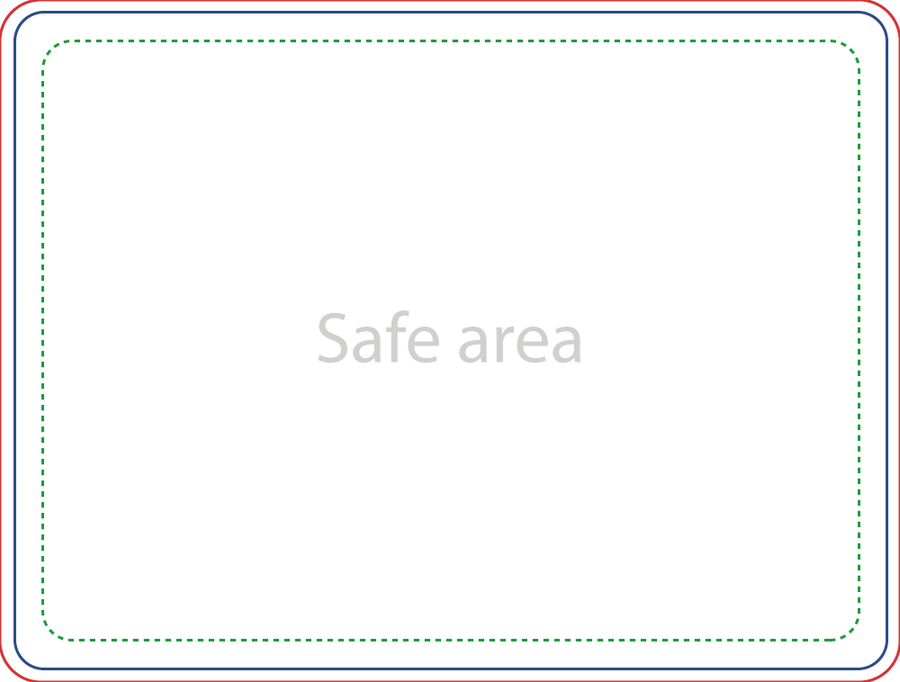 Template preview – 3" x 4" - Rectangle Stickers