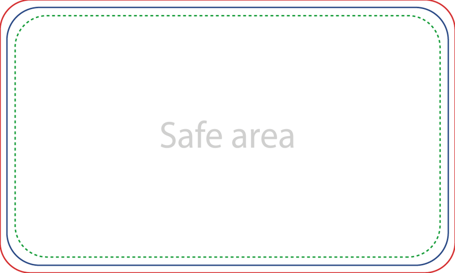 Template preview – 3" x 5" - Rectangle Stickers