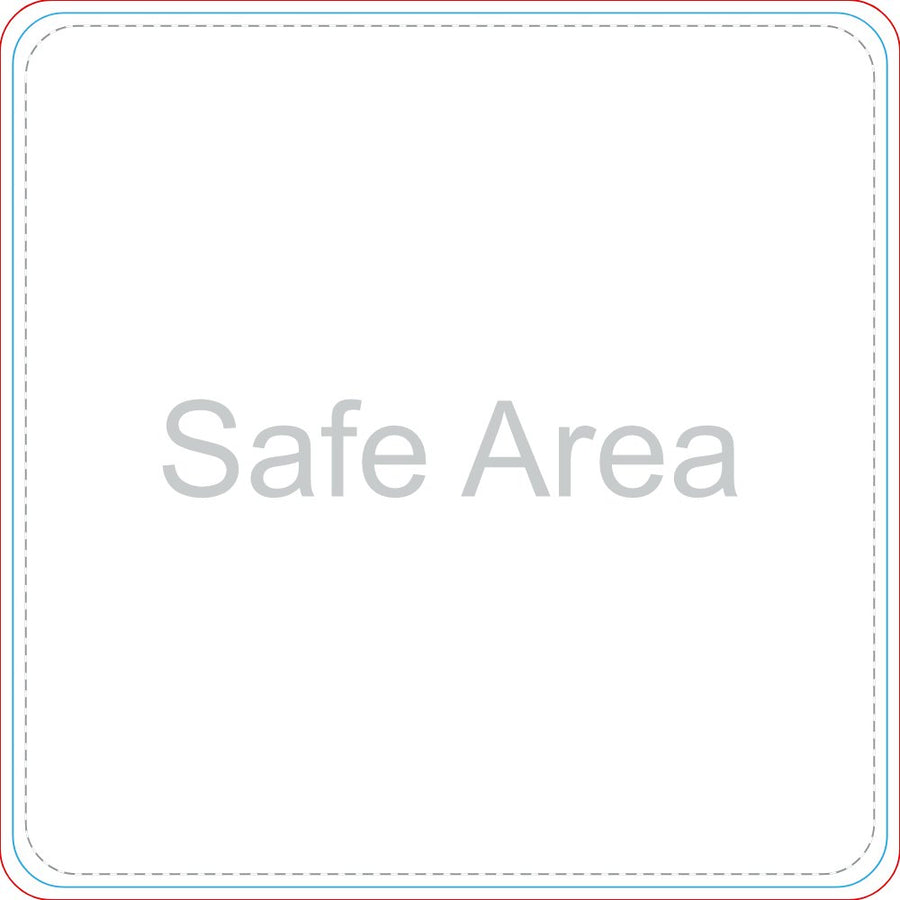 Template preview – 4" x 4" - Square Stickers