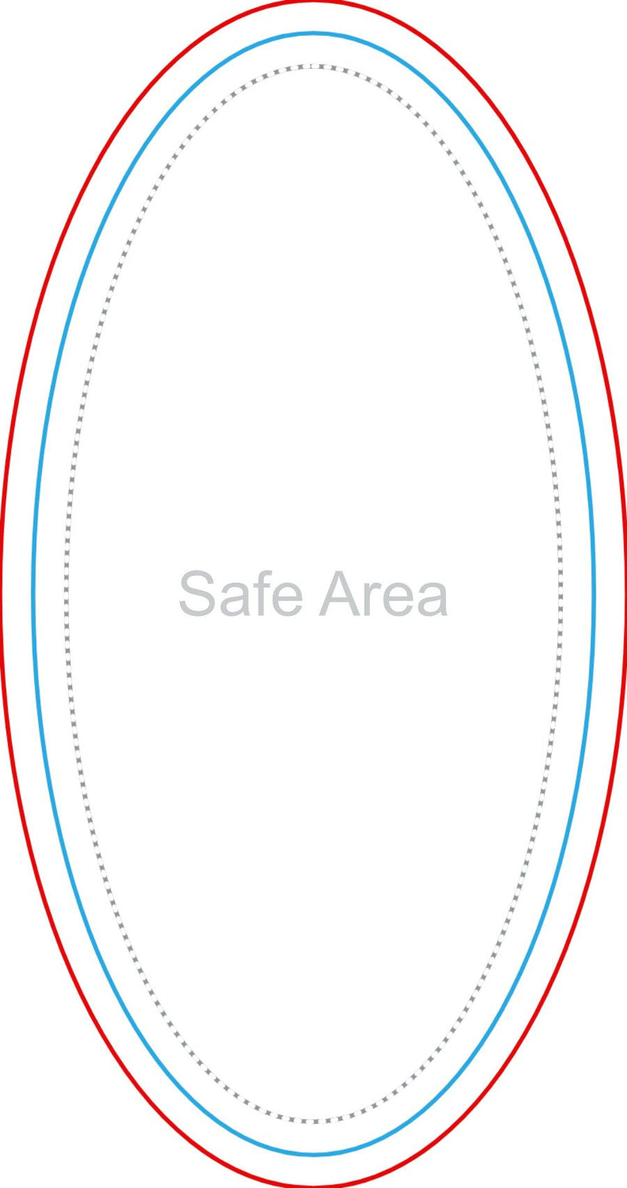 Template preview – 1" x 2" - Oval Stickers