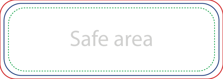Template preview – 1" x 3" - Rectangle Stickers