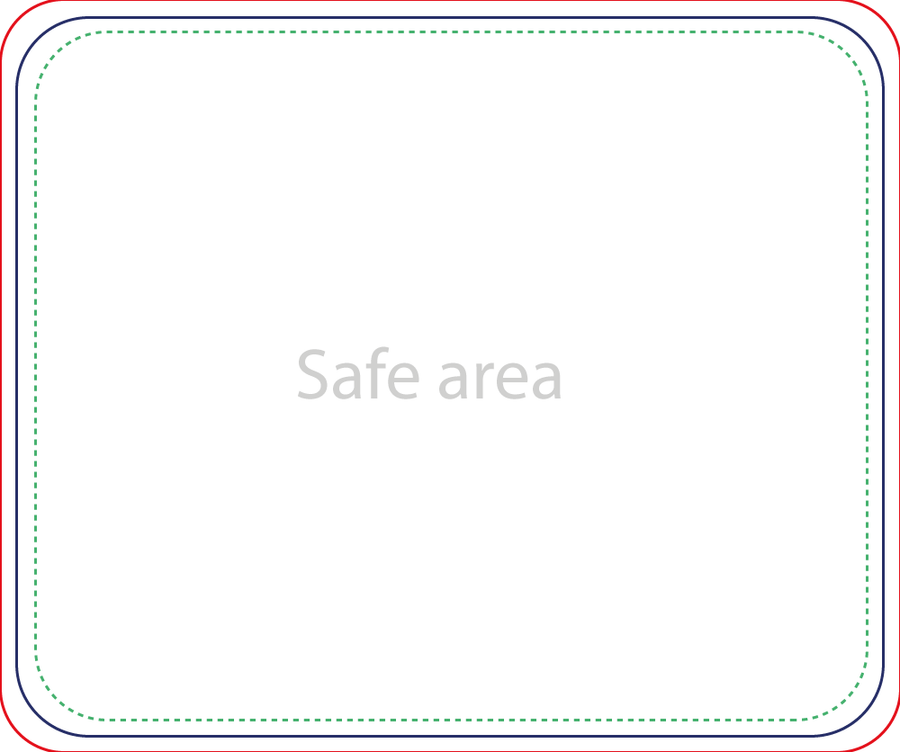 Template preview – 2.5" x 3" - Rectangle Stickers