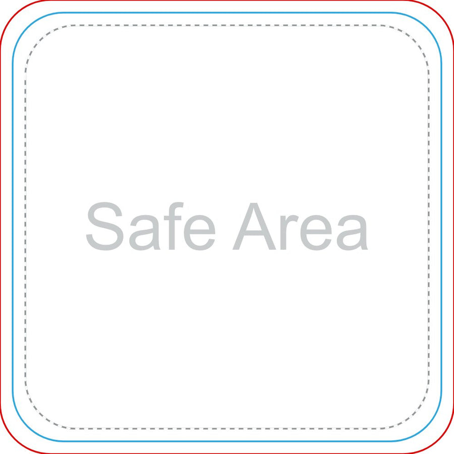 Template preview – 2" x 2" - Square Stickers