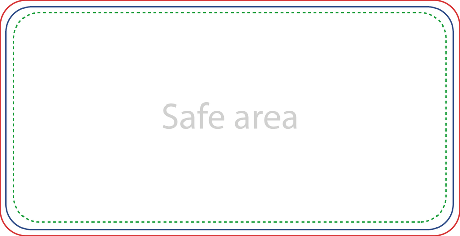 Template preview – 2" x 4" - Rectangle Stickers