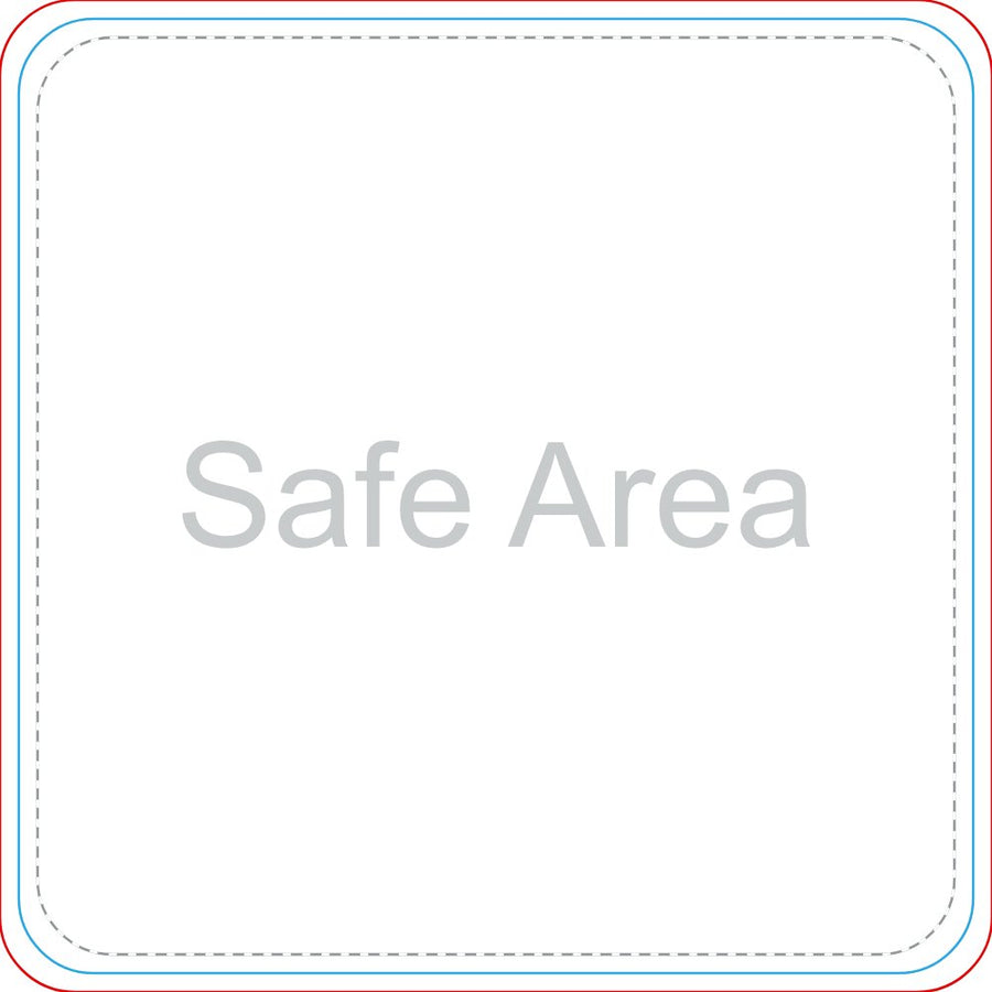 Template preview – 3" x 3" - Square Stickers