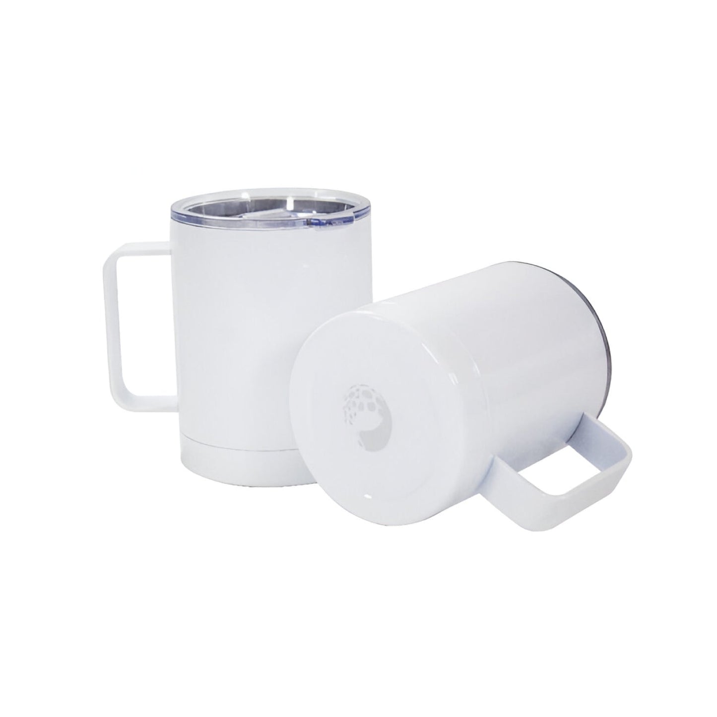 White stainless steel tumbler with handle 300ml for sublimation