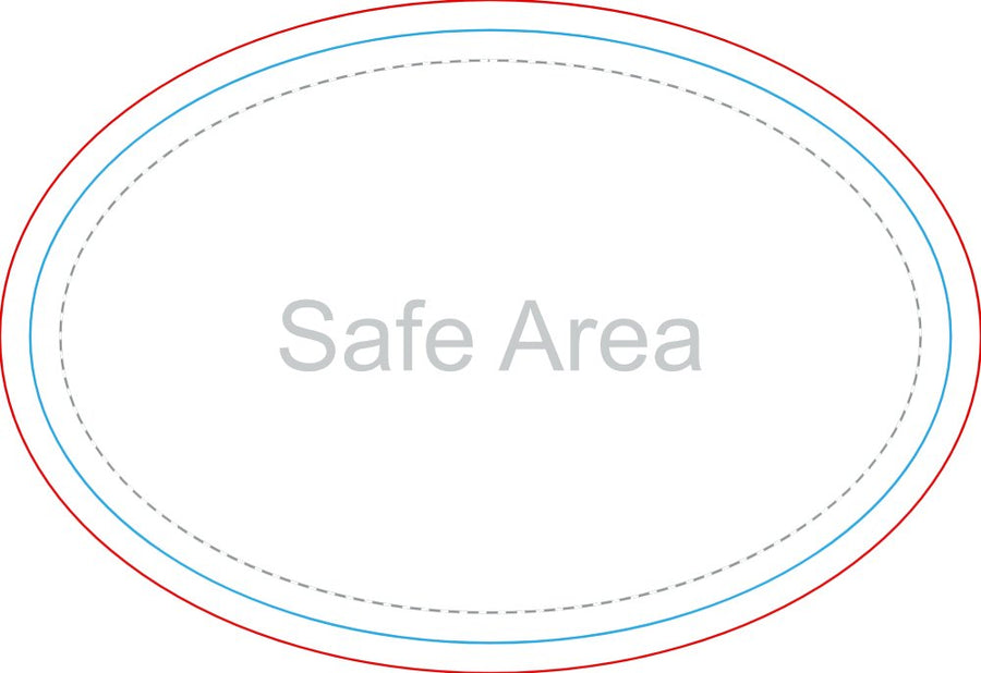 Template preview – 2" x 3" - Oval Stickers