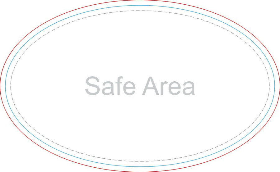 Template preview – 3" x 5" - Oval Stickers